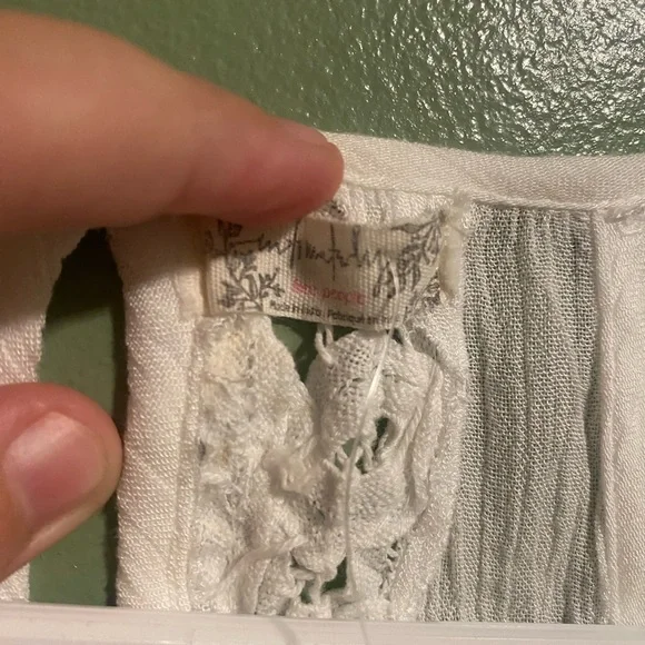 Free People NWT White Lace Halter Top - Picture 4 of 5
